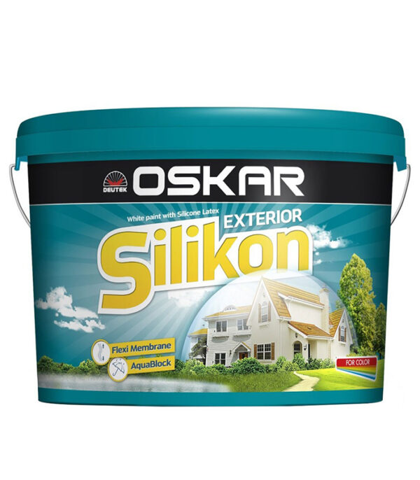 Oskar Silikon - lavabila exterior; vopsea alba cu silicon latex Oskar Silikon pentru exterior