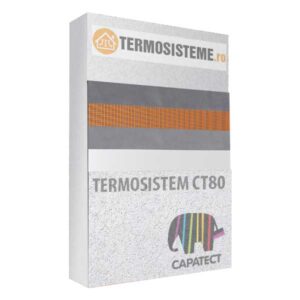 Termosistem fatada CT80 Caparol 10cm este un sitem de izolare termica a fatadei alcatuit din polistiren Caparol CT80 cu grosimea de 10cm.